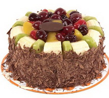 Ankara çiçek gönderme firmamızdan size özel  4 ile 6 kişilik çikolatalı karışık meyvalı yaş pasta  , yaşpasta gönderme sitesi