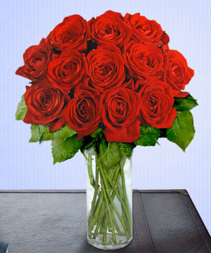 Ankara çiçek gönder firmamızdan görsel ürün  cam içerisinde 13 adet kırmızı gül
